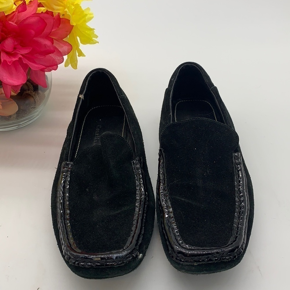 Cole Haan Black Suede Slip On Loafer Sz 6.5 CH0286